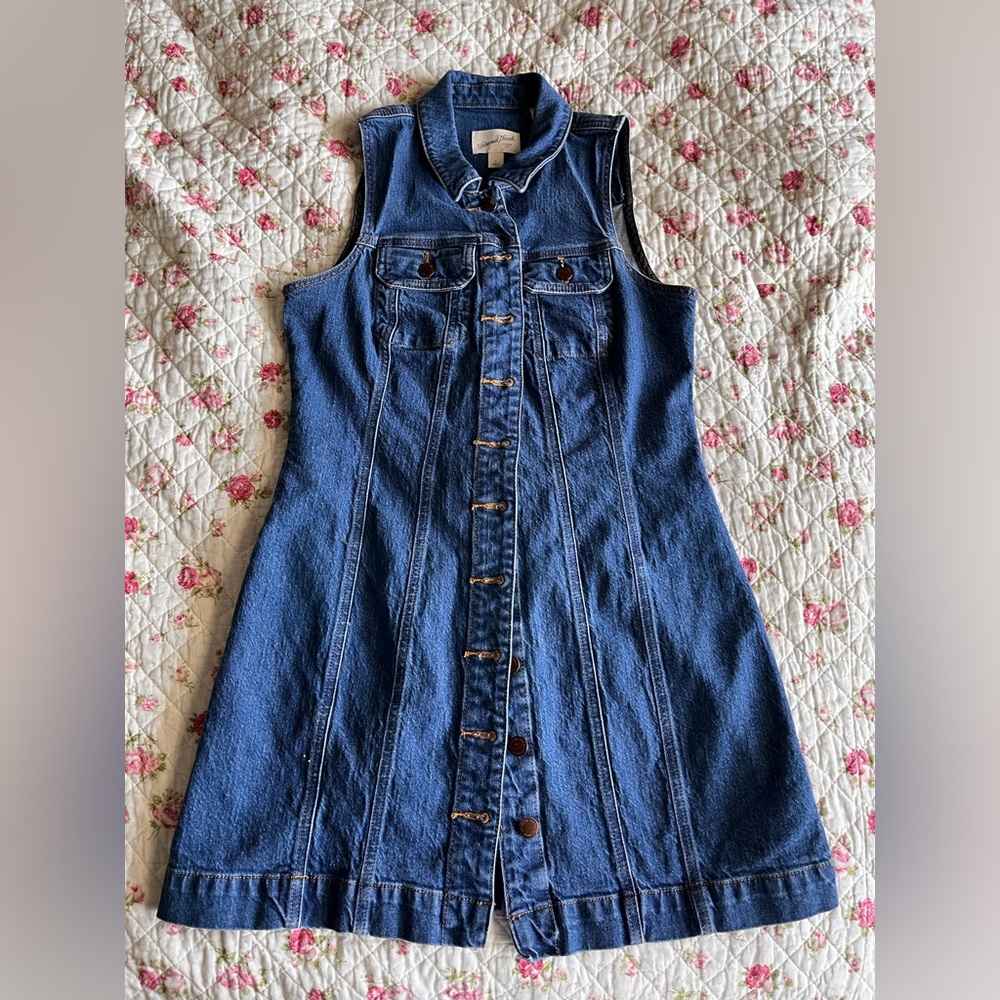 [Universal Thread] Blue Denim Button-Front Mini Dress
